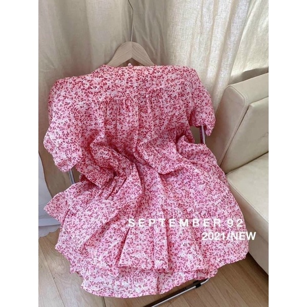 vải đũi nhăn hàn quốc hoa sao mềm mát co giãn may váy đầm áo kiểu
