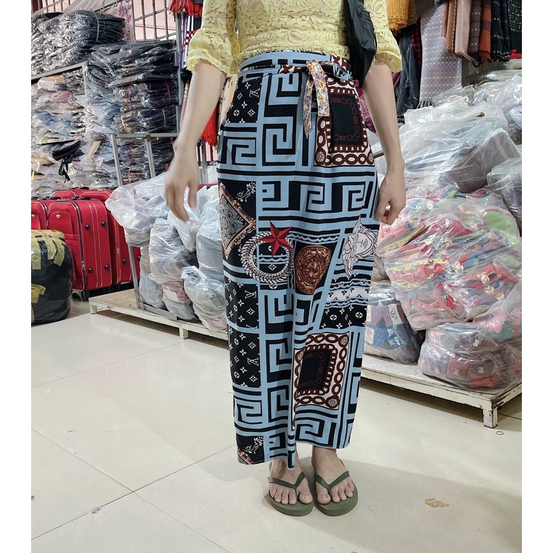 váy chống nắng cột lanh lụa không nhăn