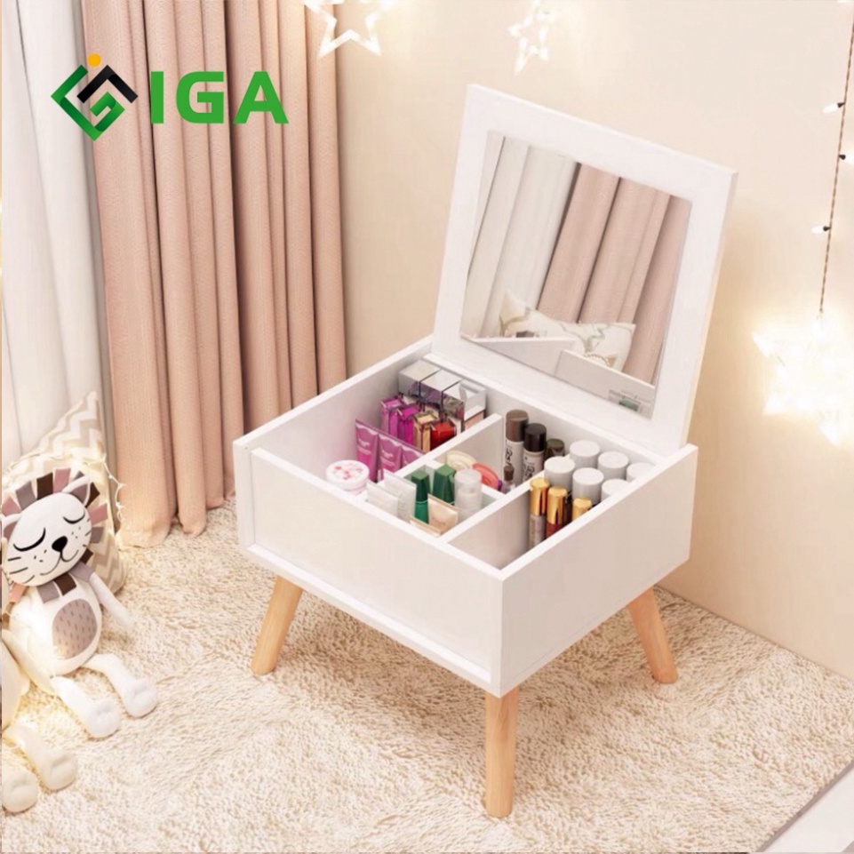 Bàn Trang Điểm Mini, Bàn Trang Điểm Ngồi Bệt Có Tích Hợp Tủ Đầu Giường - GP152