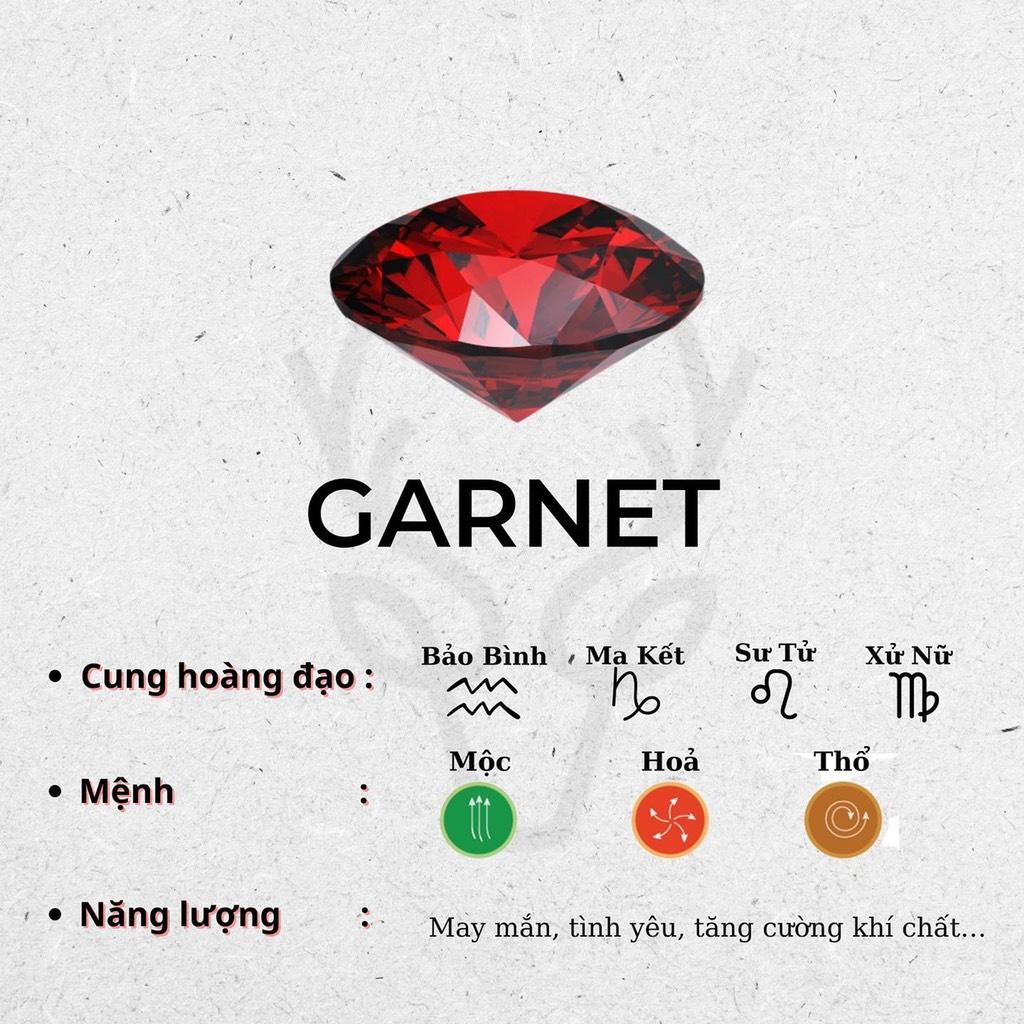 Nhẫn Đá Garnet Trái Tim Simple NGHS622A Patronus