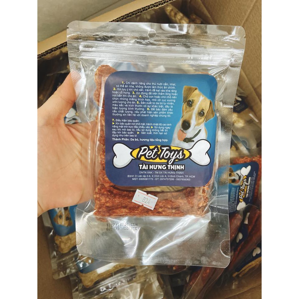 xương Da bò Tài Hưng Thịnh các loại (vị bò, vị gà,sữa) dành cho chó