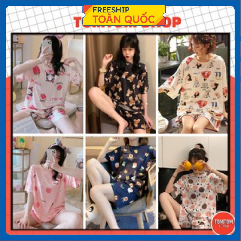 Set bộ ngủ nữ ngắn tay zoo thời trang cộc tay mùa hè - đồ mặc nhà pijama hình thú đáng yêu