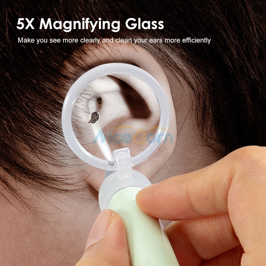 Dụng cụ lấy ráy tai có đèn LED phóng đại 5 lần NiceBorn