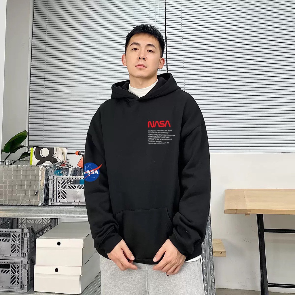 Áo hoodie nữ phom rộng, Áo nỉ nữ hoodie unisex nam nữ NASA | BigBuy360 - bigbuy360.vn