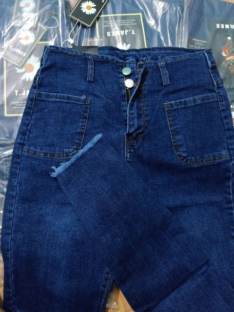 freeship Quần bò cạp cao 2 khuy (video+ảnh thật) xả kho giá gốc | BigBuy360 - bigbuy360.vn