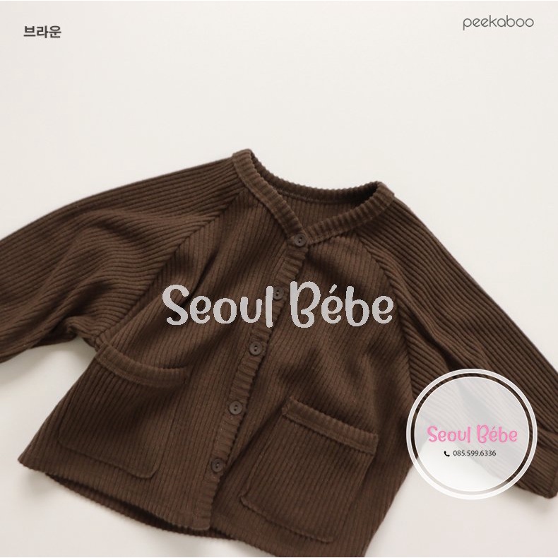 Áo cardigan Amor chất mềm mại Peekaboo made in Korea