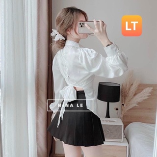Sơ mi lụa cột eo siêu hot ( có hình thật )