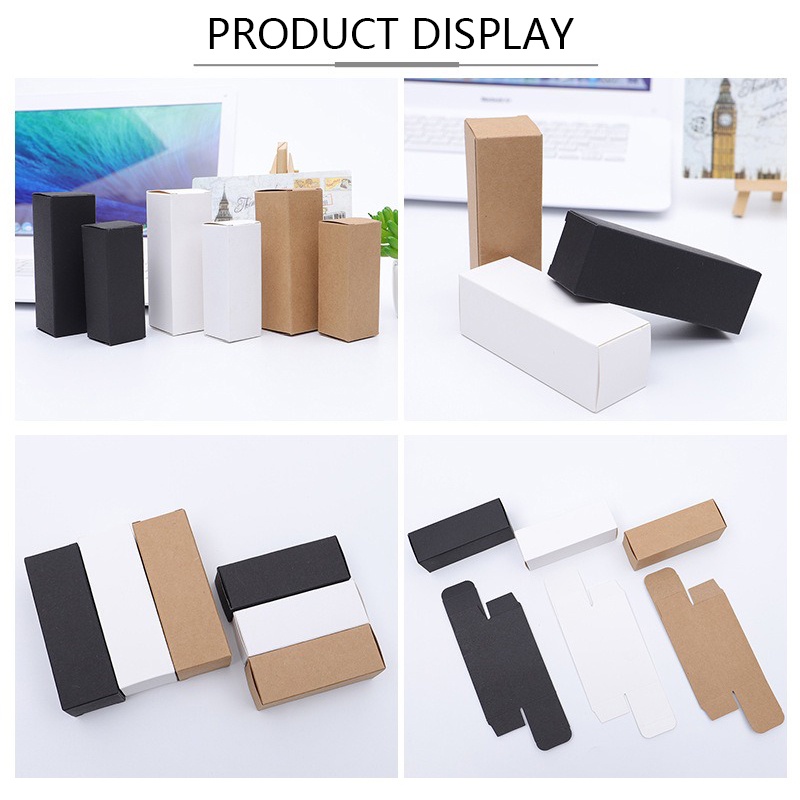 Set 10 Hộp Giấy Kraft Chữ Nhật Đựng Tinh Dầu/Son Môi
