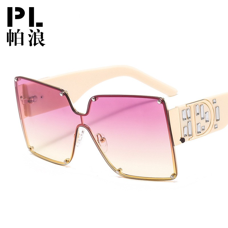 Kính Mát Gọng Kim Loại Đính Đá Thời Trang Cho Nữ