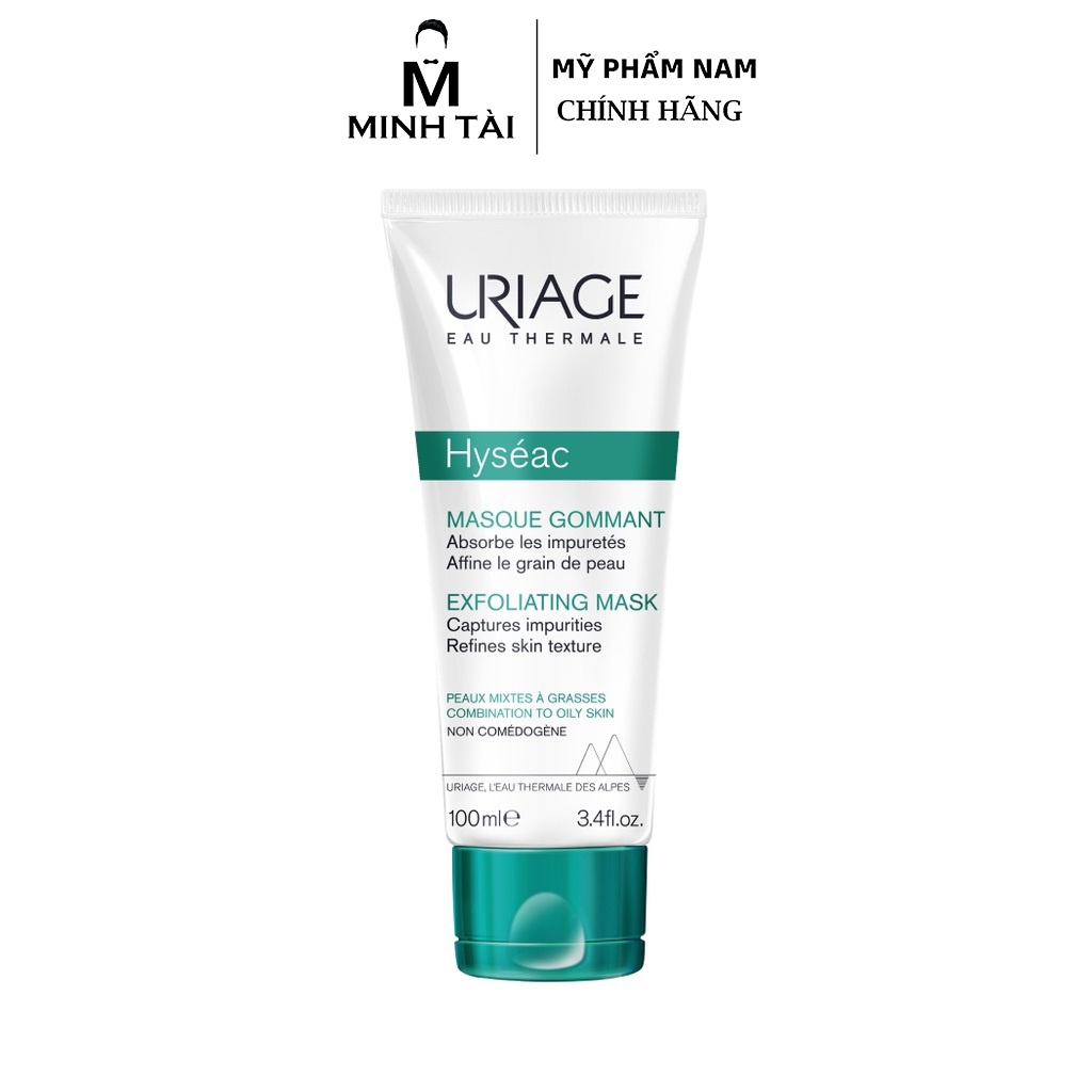 Mặt nạ, tẩy tế bào chết cho da dầu, mụn URIAGE HYSÉAC MASQUE GOMMANT 100ml - Hàng chính hãng, có tem phụ tiếng việt
