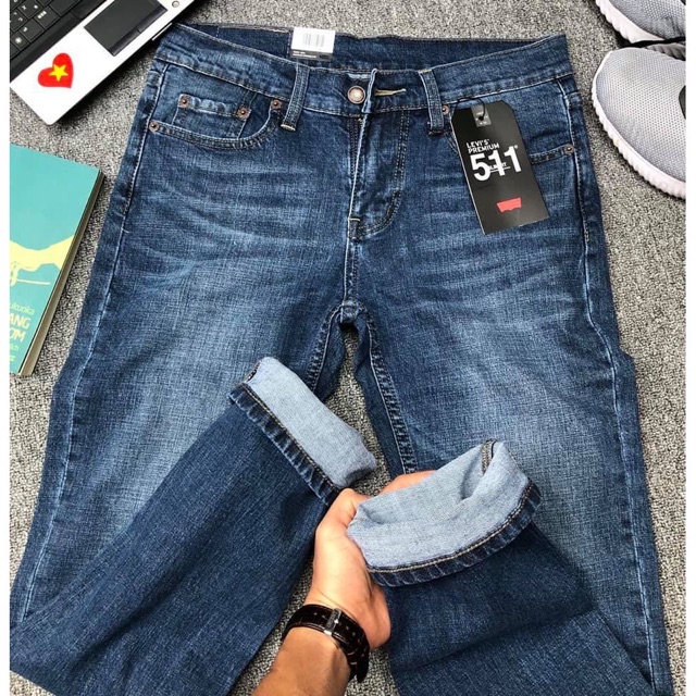 Quần jean xanh Levi.s 511- ống đứng - vải co giãn cao cấp | BigBuy360 - bigbuy360.vn