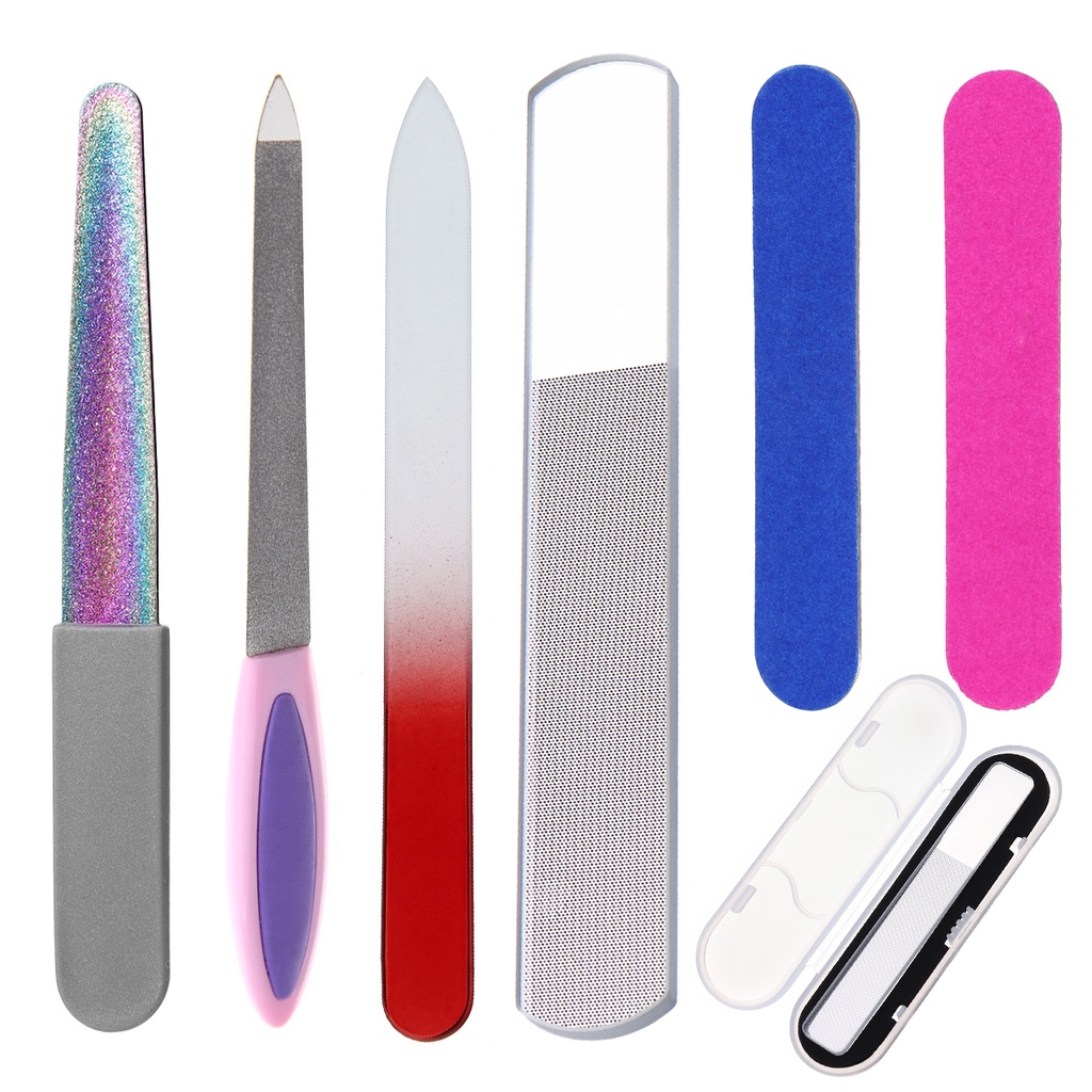 MONJA Bộ 1 / 10 Cây Dũa Móng Tay / Kính Nhám Nano Bằng Acrylic DIY