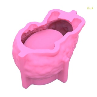 Khuôn silicone tạo hình chậu hoa / xi măng / chậu cây mọng nước 3d để bàn trang trí nhà cửa / văn phòng