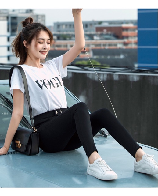 Quần thun skinny big size 2 nút lưng dây kéo size 75-100kg