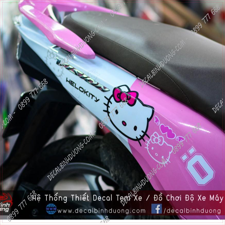 Tem Xe Vision Hello Kitty Hồng Dễ Thương - Tem Trùm Vision Đẹp Nhất
