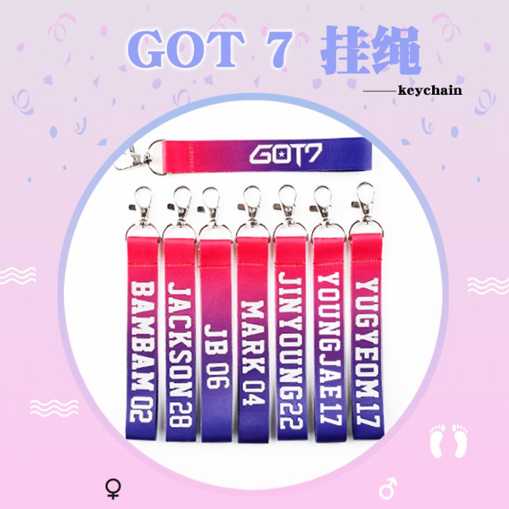 Móc Nametag xanh hồng GOT7