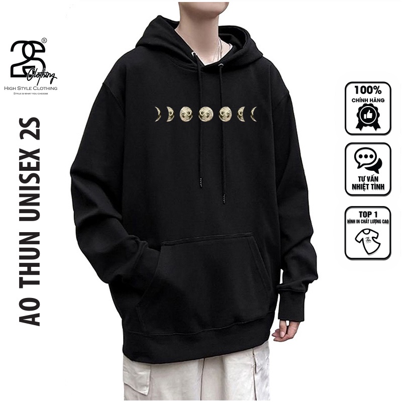 Áo Hoodie Nam Form Rộng Phong Cách Ulzzang 2S Clothing, Áo Hoodie Form Rộng Unisex Có Mũ TV256