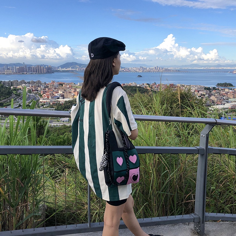 Túi Tote Đan Sợi Xích Màu Đen Phong Cách Nhật Bản Thời Trang 2022 Cho Mẹ Và Bé