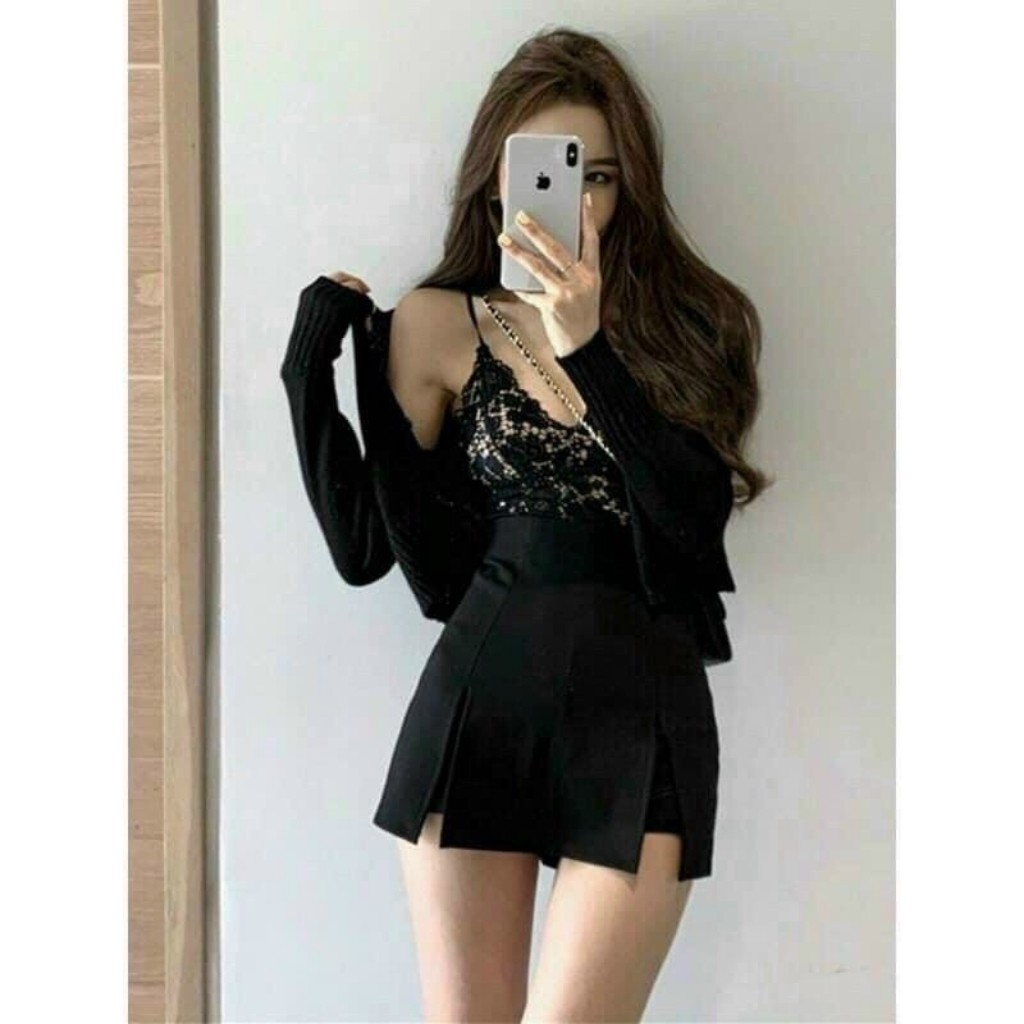 Quần Giả Váy Vạt 2 Bên Xẻ Tà Siêu Hot Chất Đẹp - Kem Shop | BigBuy360 - bigbuy360.vn