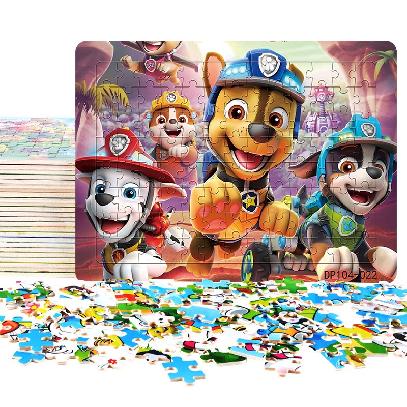 Bộ Đồ Chơi Xếp Hình Paw Patrol 104 Mảnh Cho Bé