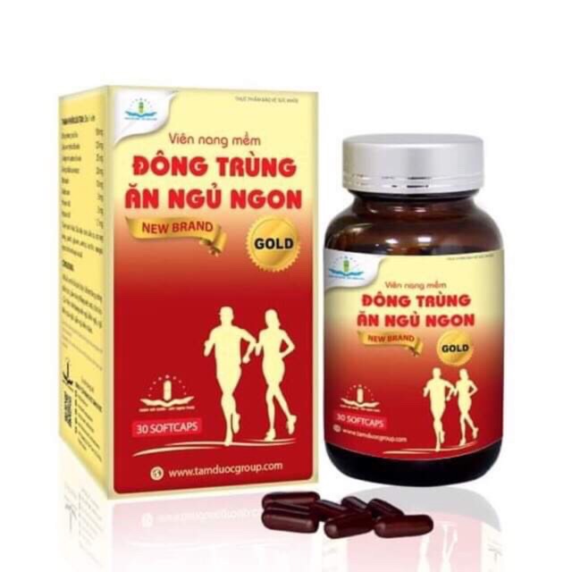 Đông trùng ăn ngủ ngon Gold New Brand (lọ 30viên)