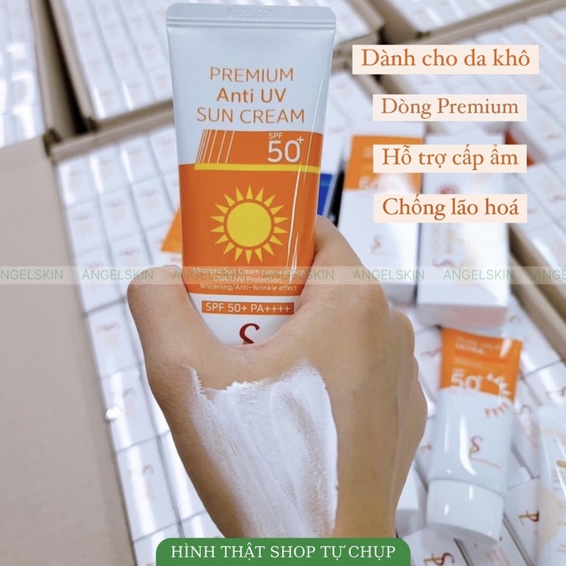 (Hàng SALE) Kem Chống Nắng Hàn Quốc  da khô, da thường nâng tone SL Smile Leader SPF50 60ml