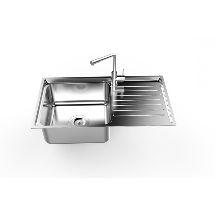 Chậu rửa inox cao cấp Sơn Hà S78 ss 304 -1 hố 1 bàn