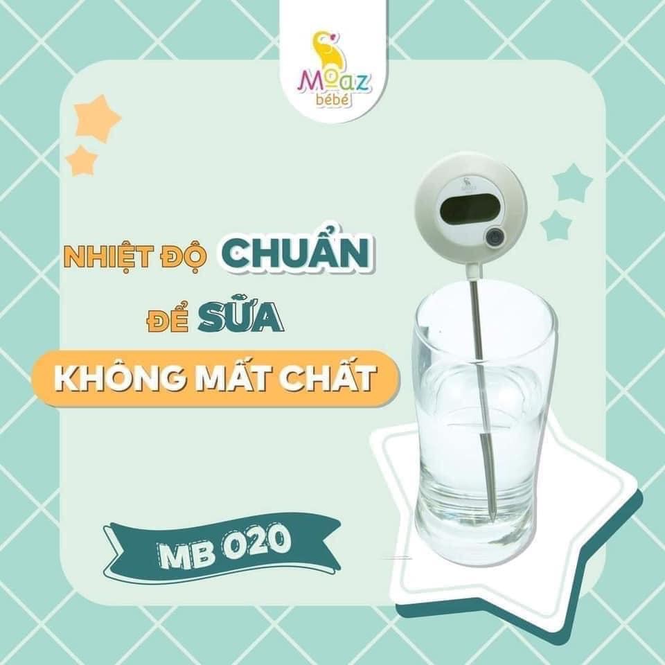 {CHÍNH HÃNG} - Nhiệt kế đo nhiệt độ sữa Moaz BéBé MB020, BH 12 tháng