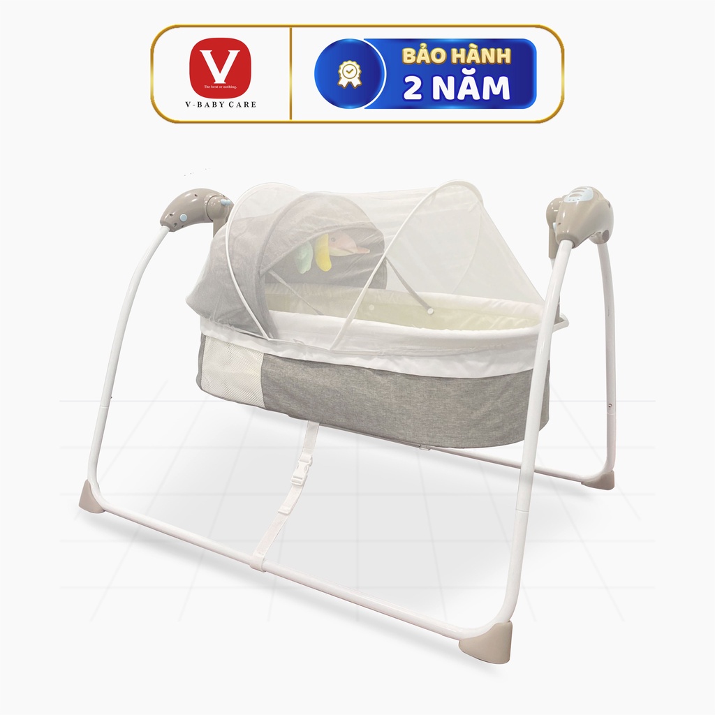 [Mã INCU300 giảm 10% đơn 499K] Nôi đưa điện tự động V-Baby F3 mẫu mới