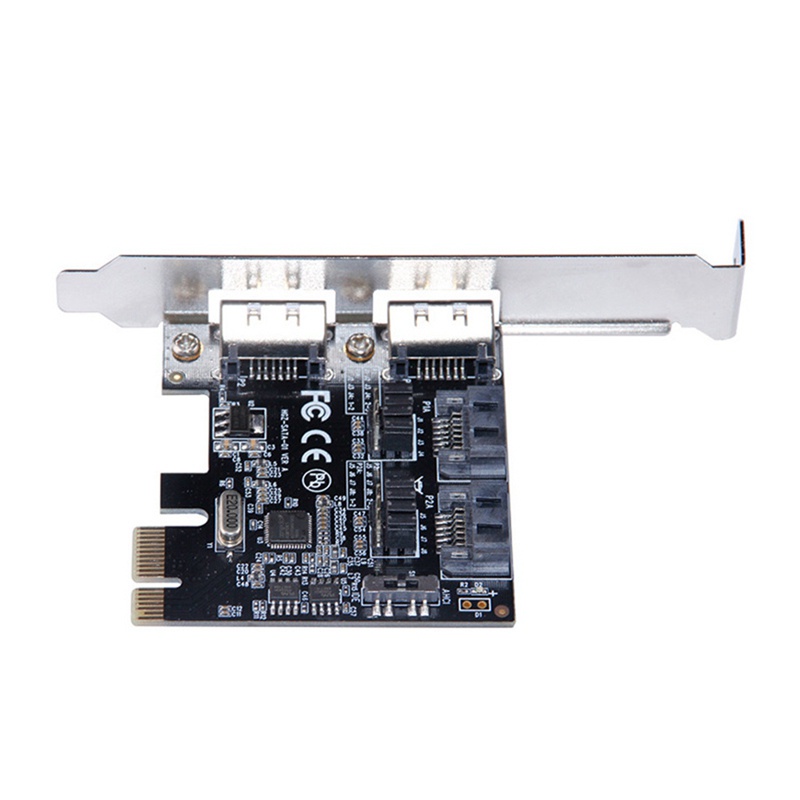 Card Mở Rộng PCI-E Sang SATA 2 Cổng SATA + E SATA Assm1061 PCIE Sang SATA3.0 Và Phụ Kiện