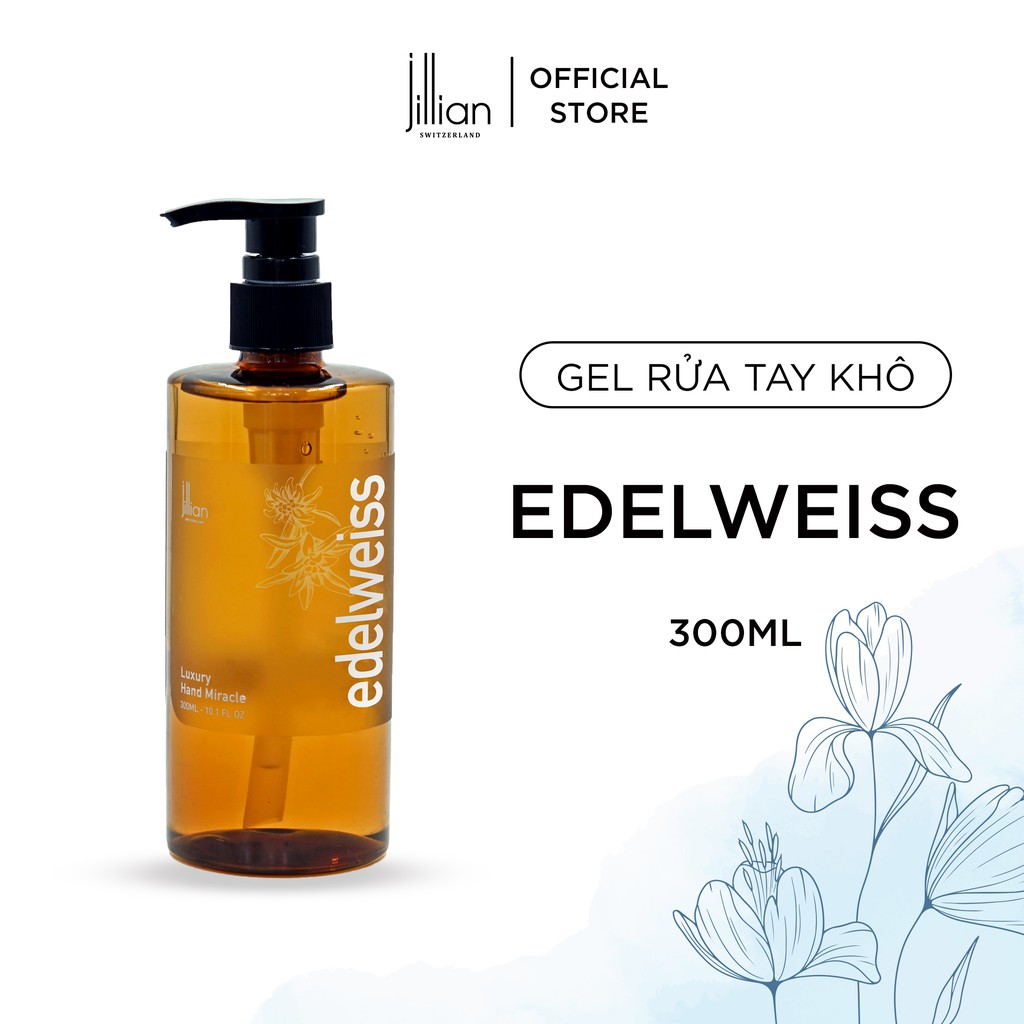 [Mã BMBAU50 giảm 7% đơn 99K] Gel rửa tay khô Jillian hương nước hoa Edelweiss 300ml