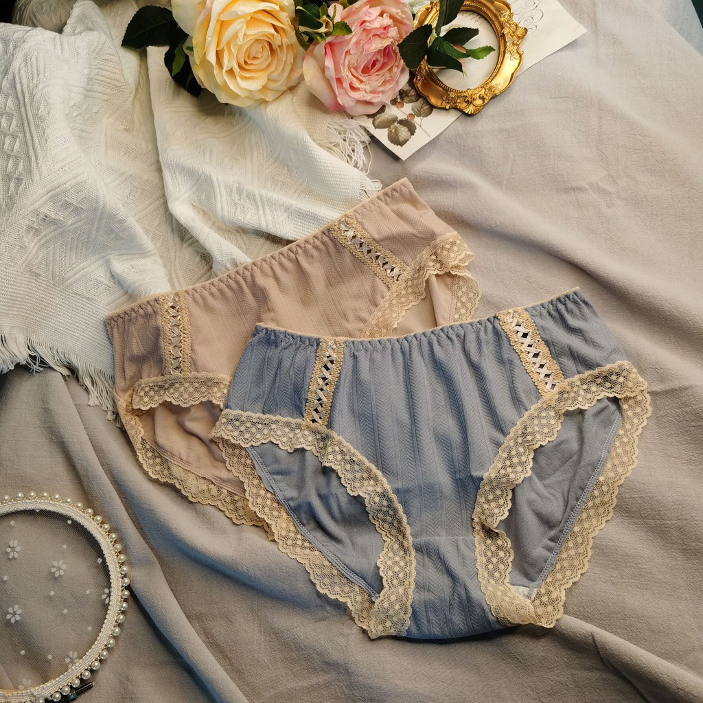 Quần lót Q035 cotton thun viền ren