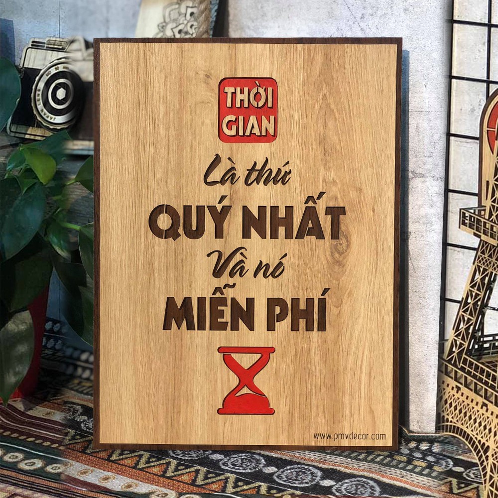 TRANH ĐỘNG LỰC. Tranh gỗ 2 màu tương phản, treo văn phòng tạo động lực làm việc. TDL-PMV31
