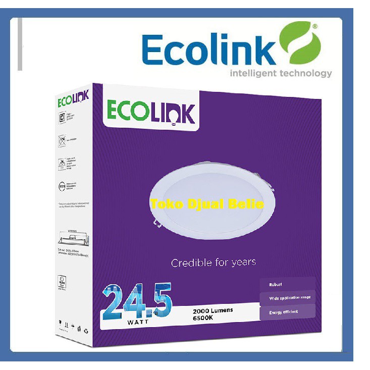 Đèn Led "ecolink" Edn200b Led20 24 Comma 5w 2000 Lumen Diameter 200 mm 220-240v (by Pt. Signify Indonesia)