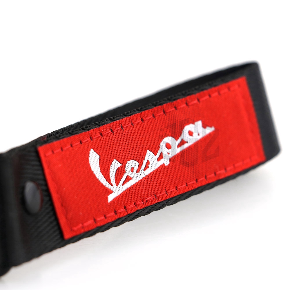 Móc Chìa Khóa Chất Liệu Nylon Thêu Logo Cho Xe Máy Vespa GTS 300 150 Intermavera LX S125 2