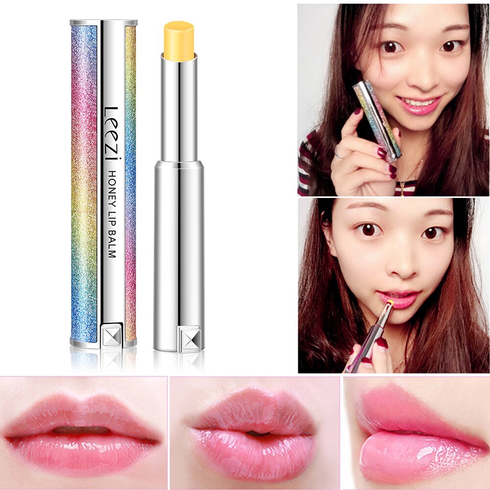 Son môi dưỡng ẩm Leezi đổi màu lâu trôi thiết kế vỏ màu cầu vồng đáng yêu | BigBuy360 - bigbuy360.vn
