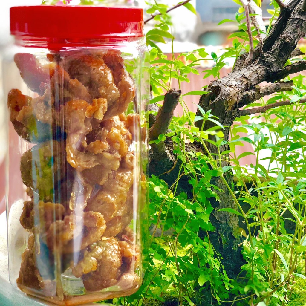 DA GÀ CHIÊN NƯỚC MẮM - DA GÀ CHIÊN GIÒN SỐT MẮM TỎI- HỘP 250GRAM - ĐỒ ĂN VẶT