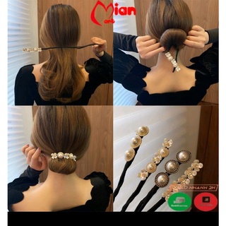 Thanh búi tóc, dây búi tóc hình hoa thanh lịch cho nữ