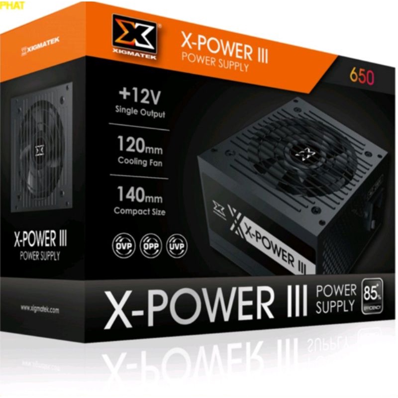 Bộ nguồn máy tính XIGMATEK X-POWER III 650W 85%