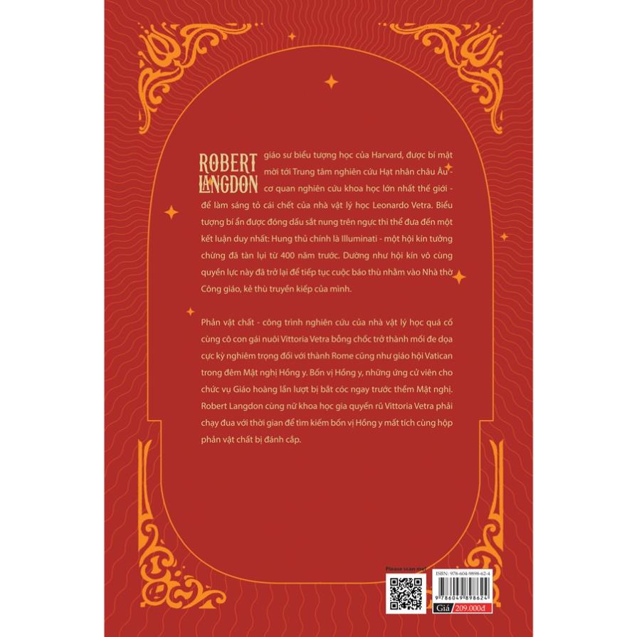 Sách - Thiên thần và Ác quỷ - Dan Brown - Bìa cứng - Bách Việt