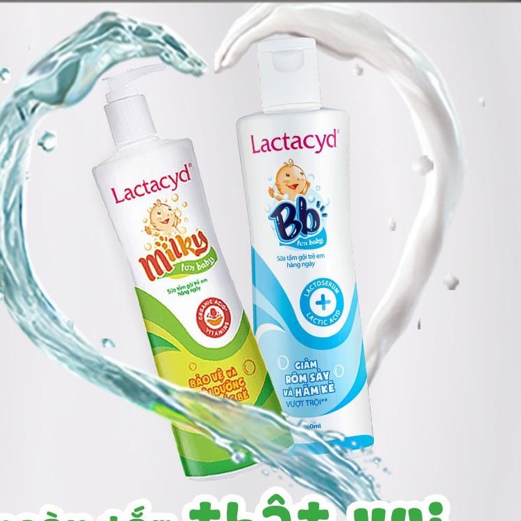 Sữa tắm nước hoa Lactacyd Milky, Sữa tắm cho bé chai to 250ml bảo vệ, nuôi dưỡng da và tóc bé ... 2
