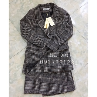 Set áo dạ + chân váy