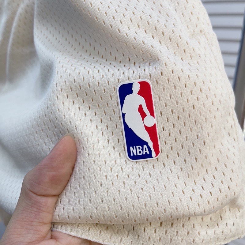 Quần FEAR OF GOD x NBA Basketball Shorts Cream cao cấp full tag túi
