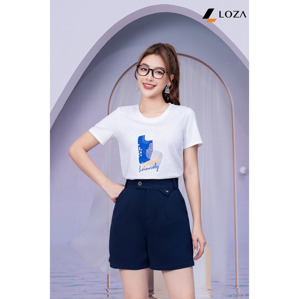 Áo phông in hình chất liệu Cotton Compact form vừa LOZA - PT702105