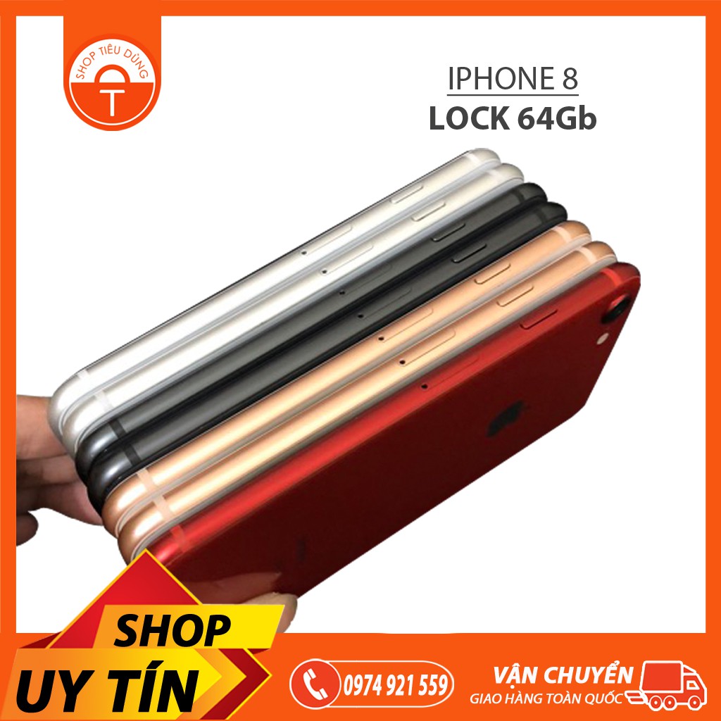 [Mã ELMS05 giảm 5% đơn 300k]Điện Thoại iPhone 8 Lock Mỹ 64Gb Mới Likenew