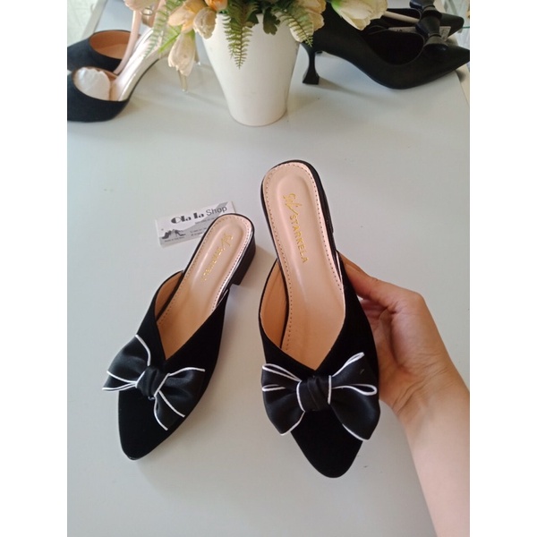 Dép sục nơ lụa đế 2cm siêu xinh bánh bèo cho bạn nữ ❤ Freeship ❤