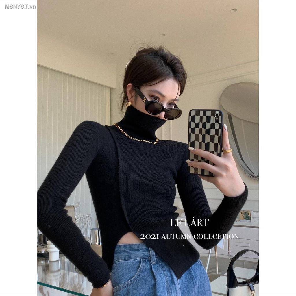 Áo sweater dệt kim cổ cao tay dài xẻ tà phong cách Hàn Quốc thời trang thu đông cho nữ 15 ngày
 | BigBuy360 - bigbuy360.vn
