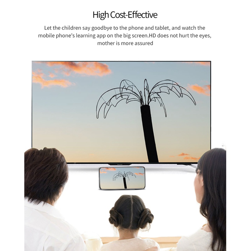 Bộ Chuyển Đổi Màn Hình Máy Chiếu HD TV Không Dây MiraScreen Màu Đen Cho Điện Thoại Thông Minh / Máy Tính Bảng