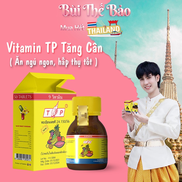 🇹🇭 Nội Địa Thái 🍎 9 Vitamin Trái Cây Uống Tăng Cân, Đề Kháng, Mập Thịt Không Tích Nước. Mẫu Mới 2022