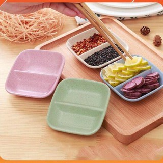 chén bát chấm gia vị 2 ngăn